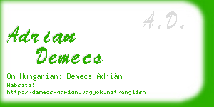 adrian demecs business card