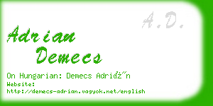 adrian demecs business card